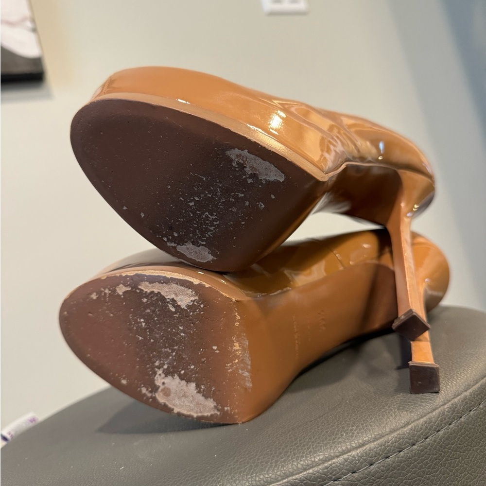 Saint Laurent nude patent platform pumps - Picture 6 of 10